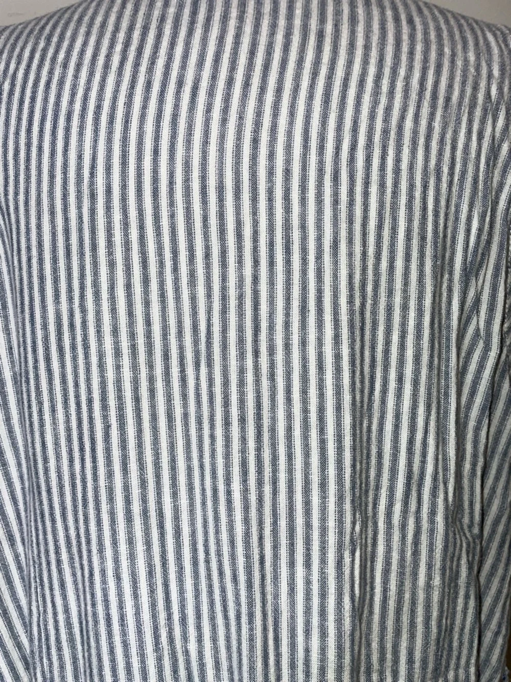 Casa Cabana XL Blue White Striped Shirt Dress Sleeveless Belt Pockets NWOT - Picture 6 of 9